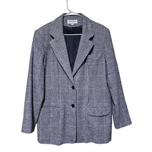 Vintage Jonathan Michael Blazer Size 14 Wool Camel Hair Pockets Old Money Preppy